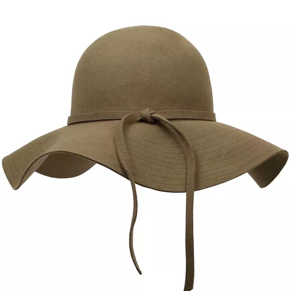 collection eighteen Wide Brim Olive Felt Hat